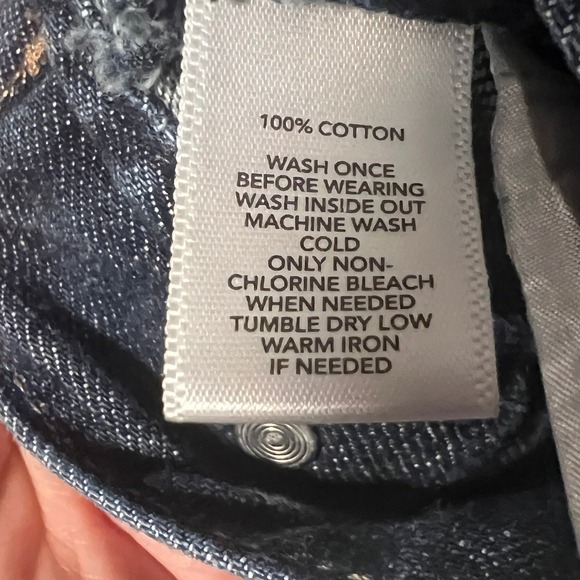 LOFT Women's Denim Jacket Dark Wash Size‎ 8 Trucker Style - Picture 7 of 8